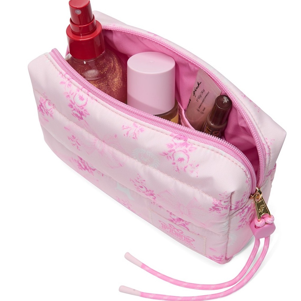 🎀Pinkxloveshackfancy Floral Pink Cosmetic Bag🎀